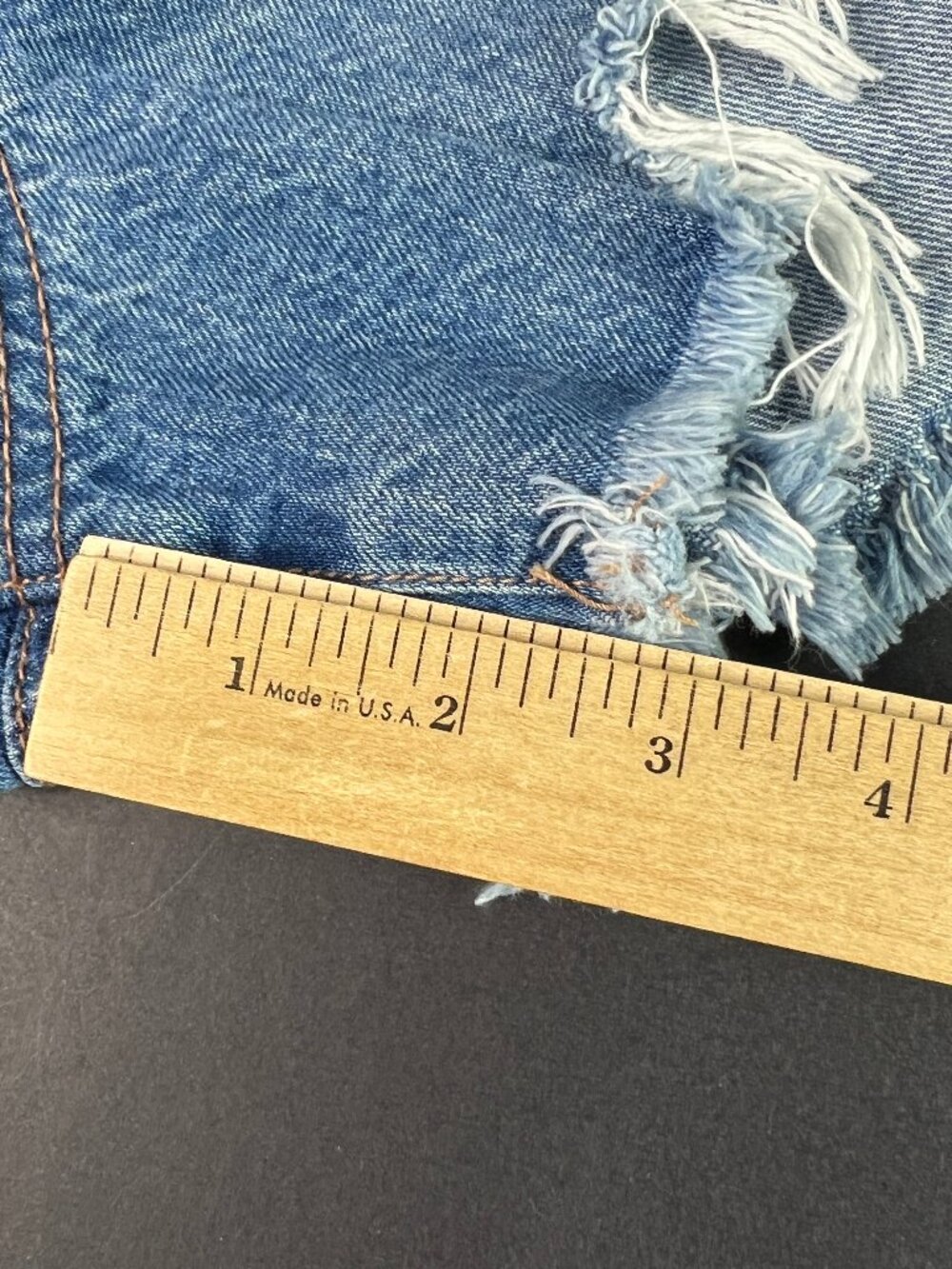 American Eagle Short Women 28* 90s Boyfriend High Rise Blue Cut Off  Jort Tag 8 - Picture 13 of 16